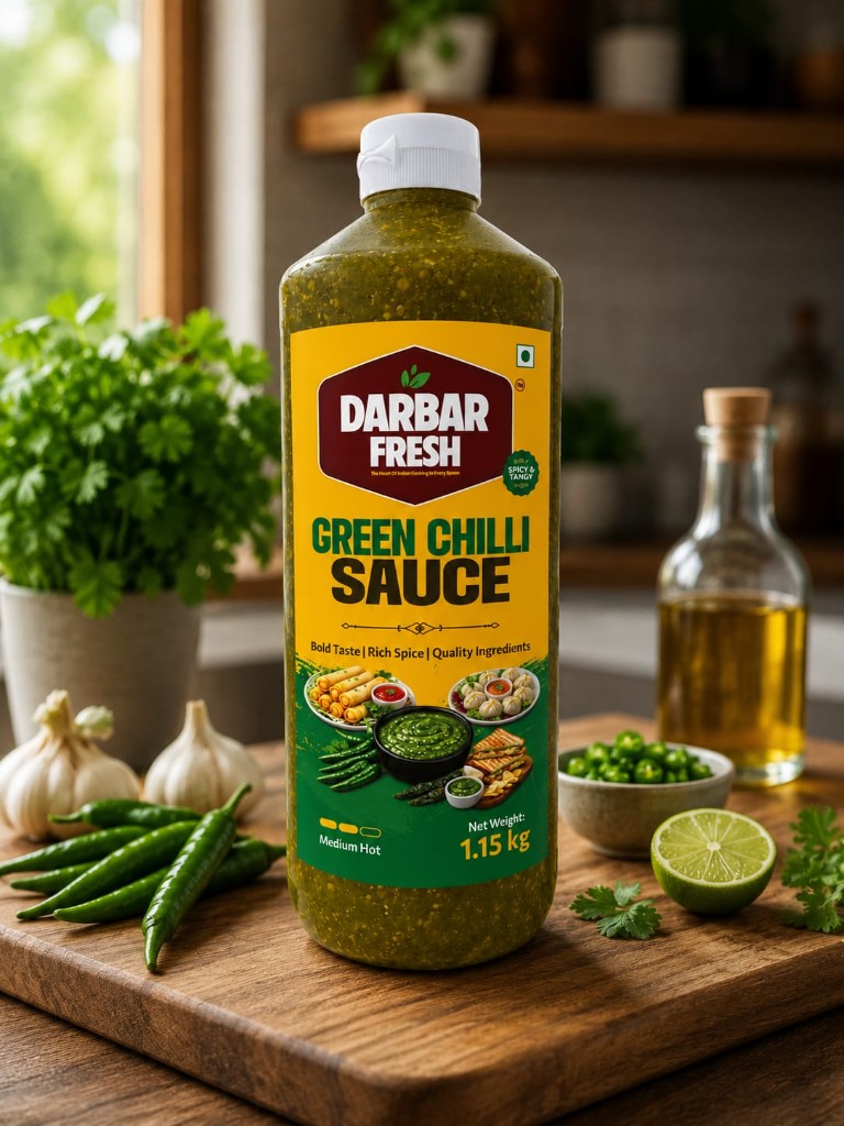 Green Chilli Sauce — Front view